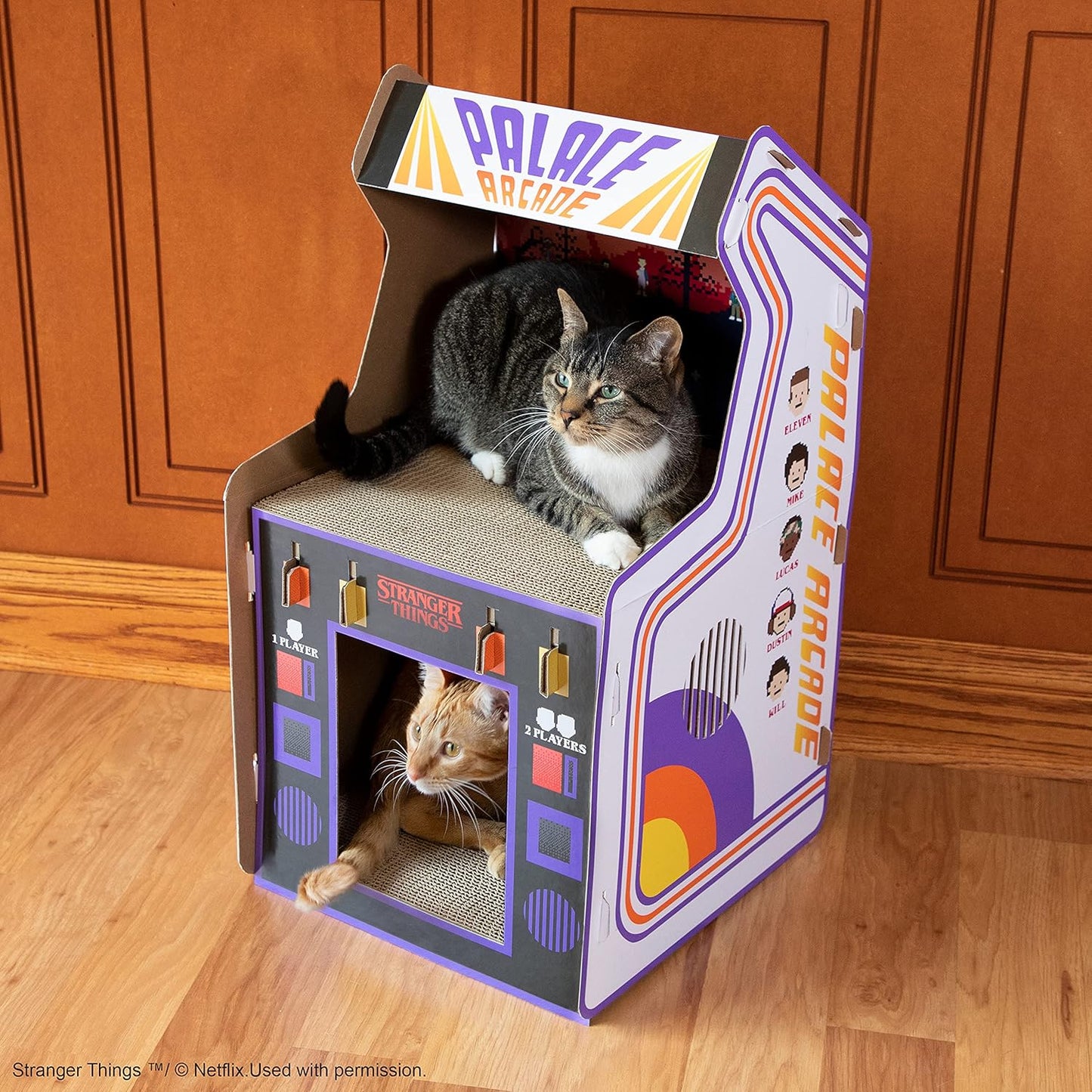 Level Up Your Cat's Playtime with the Stranger Things Arcade Machine – White