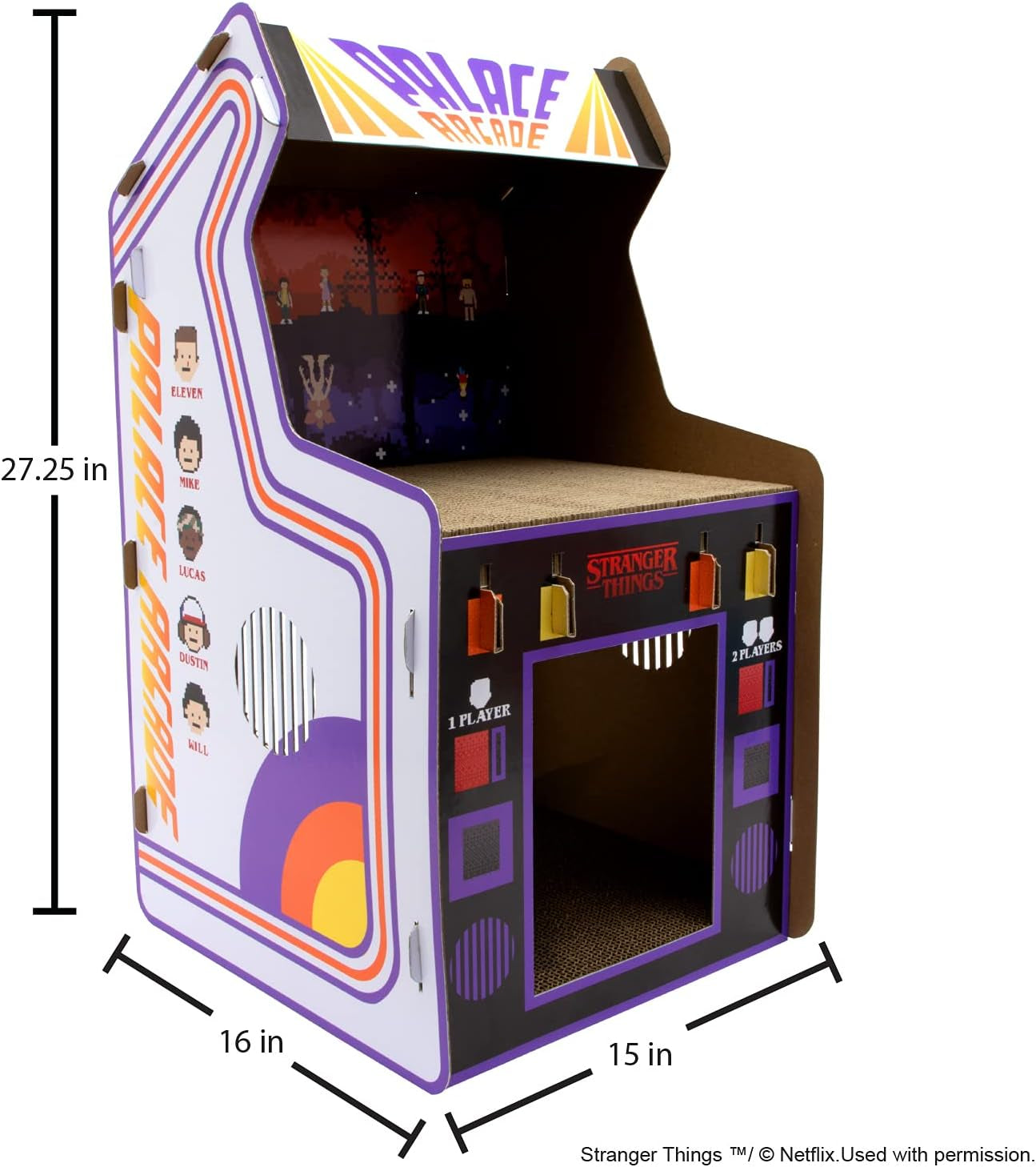 Level Up Your Cat's Playtime with the Stranger Things Arcade Machine – White